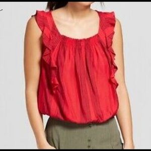 Universal Thread Printed Ruffle Blouse